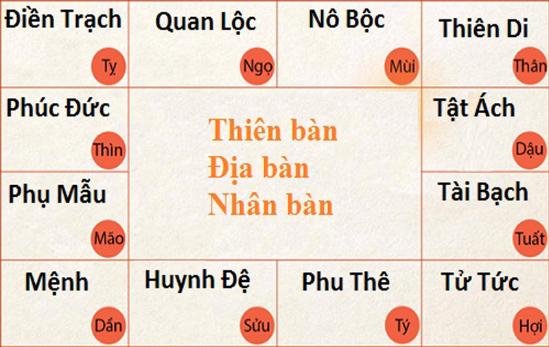12 cung trong Lá Số Tử Vi